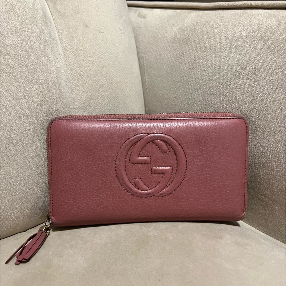 Gucci Soho Pink Leather Wallet